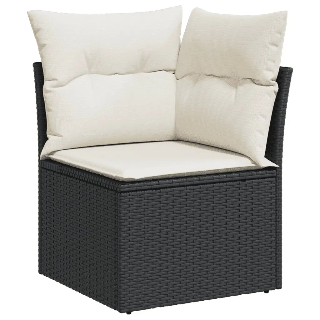 Garden Sofa Set 6 Piece Outdoor Furniture Patio Seating with Cushions Black