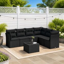 Practical 7 Piece Garden Sofa Set for Any Outdoor Setting