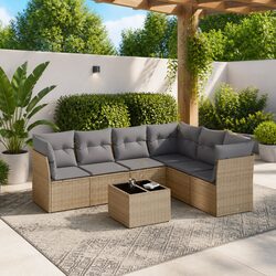 Practical 7-Piece Sofa Set Perfect for Outdoor Use
