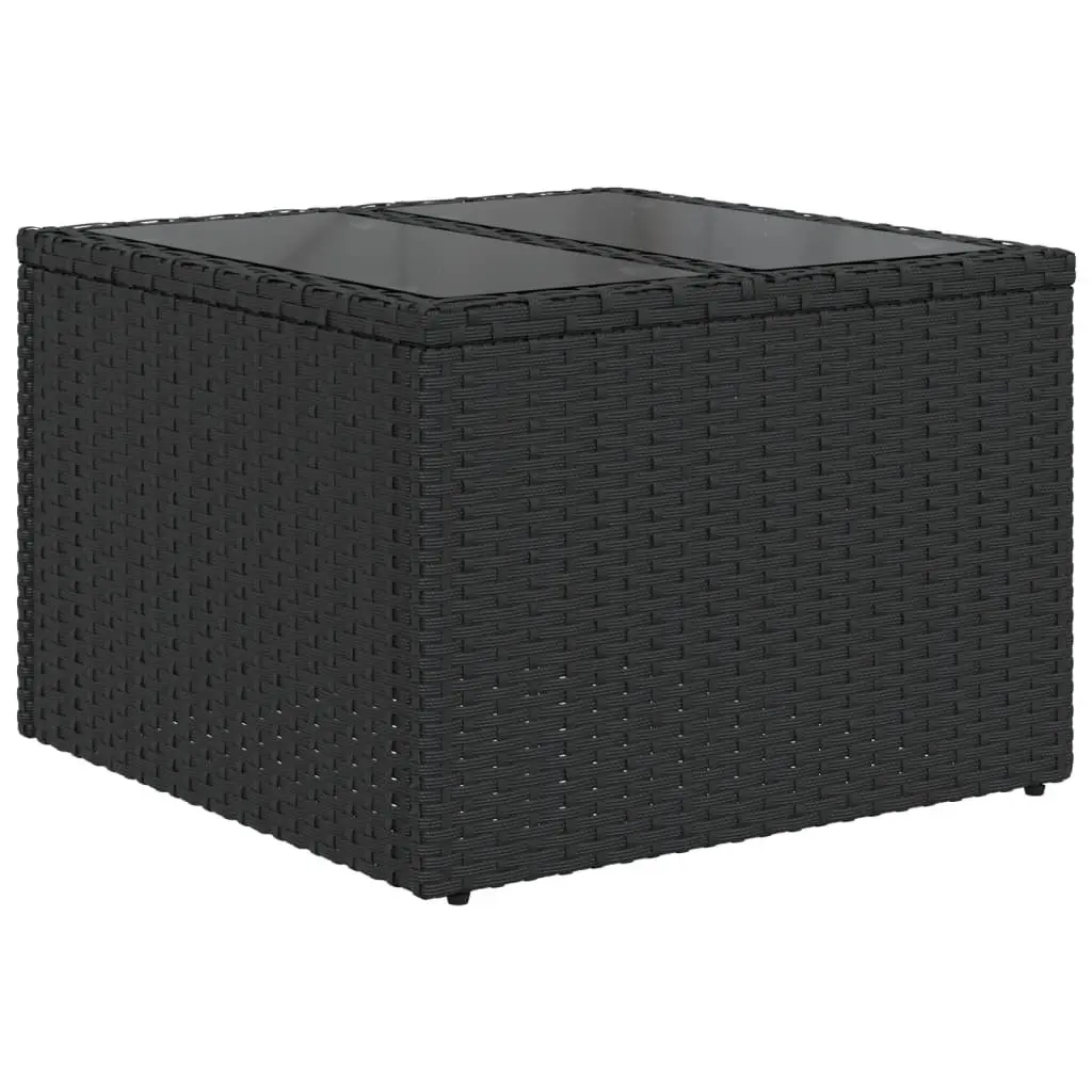 Garden Sofa Set 12 Piece Outdoor Furniture Patio Black Poly Rattan Modular