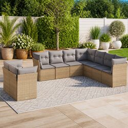Versatile 9 Piece Garden Sofa Set for Your Outdoor Needs