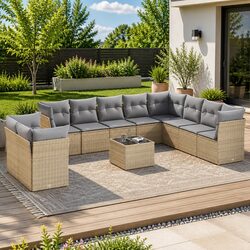 Versatile 11 Piece Outdoor Sofa for Your Garden