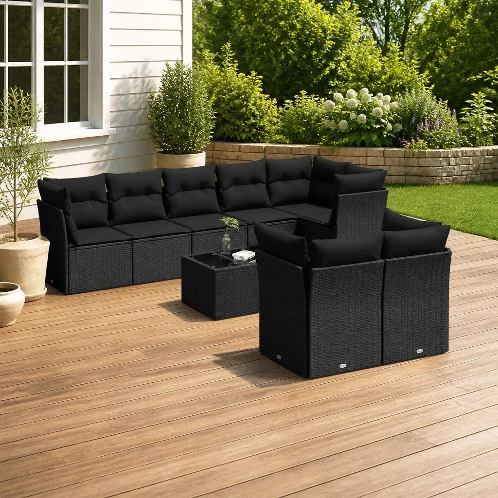9-Piece Garden Sofa Set for Outdoor Use