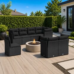 8-Piece Garden Sofa for Outdoor Comfort and Relaxation
