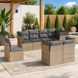 Practical 8-Piece Sofa Set for Your Outdoor Retreat
