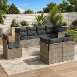 Practical 8-Piece Sofa Set for All Outdoor Areas