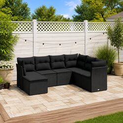 Practical 7 Piece Garden Sofa Set for Outdoor Use
