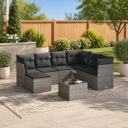 Versatile 8 Piece Patio Sofa Set with Padded Cushions