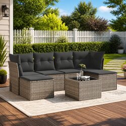 Practical 7 Piece Garden Sofa Set for Outdoor Comfort