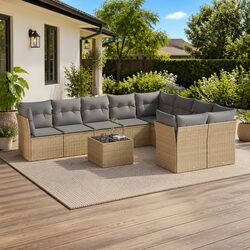 Versatile 10-Piece Garden Sofa Set for Any Outdoor Use
