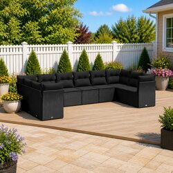 Practical Uses of a 10-Piece Garden Sofa Set Outdoors