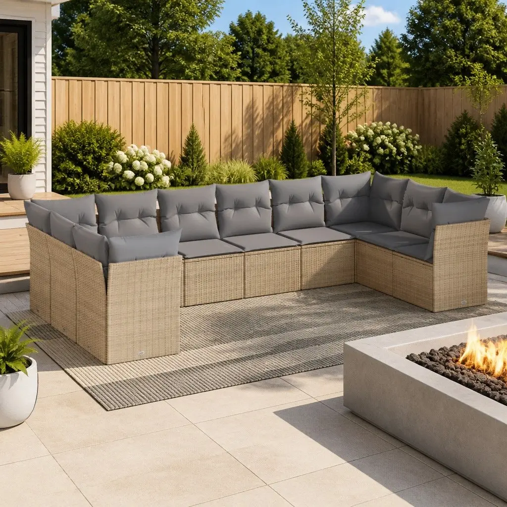 10-Piece Garden Sofa Set for Various Spaces