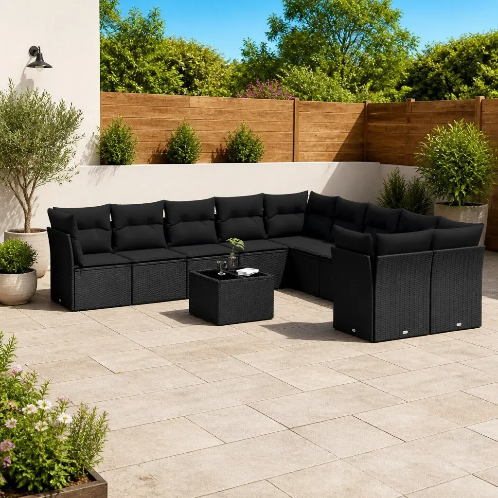 11-Piece Garden Sofa Set with Cushions