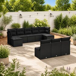 Versatile 10-Piece Garden Sofa Set for Outdoor Use