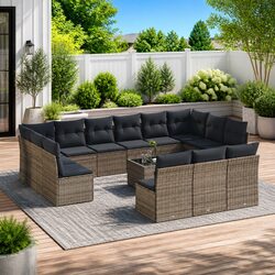 Practical Outdoor Seating with a 14-Piece Sofa Set