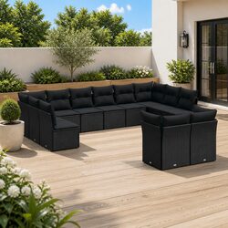 12 Piece Modular Outdoor Sofa Set for Versatile Use