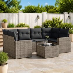Practical 7 Piece Garden Sofa Set for Outdoor Comfort