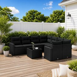 Versatile 9 Piece Garden Sofa Set for Relaxation