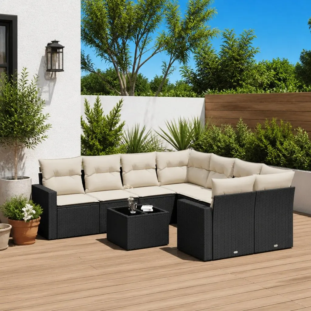 9 Piece Garden Sofa Set for Various Outdoor Uses