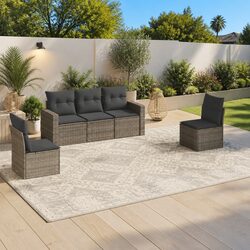 5 Piece Outdoor Garden Sofa for Relaxing Spaces
