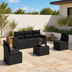 Versatile 6 Piece Garden Sofa Set for Relaxation