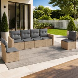 Practical 6-Piece Sofa Set for Outdoor Comfort