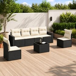 Practical 7 Piece Garden Sofa Set for Outdoor Use