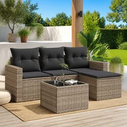Practical 5 Piece Outdoor Sofa Set for Entertaining
