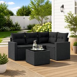 Practical 5 Piece Garden Sofa Set for Outdoor Use