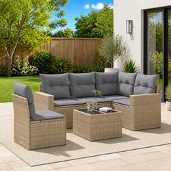 Practical 6-Piece Garden Sofa Set for Your Outdoors