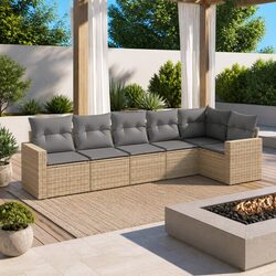 Practical 6 Piece Garden Sofa Set for Any Outdoor Area
