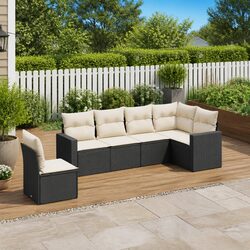 Practical 6 Piece Garden Sofa Set for Various Spaces