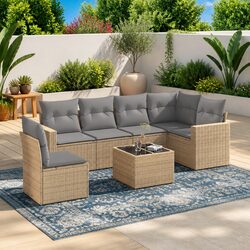 Practical 7 Piece Garden Sofa Set for Your Outdoor Area