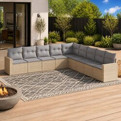 Practical 9-Piece Garden Sofa Set for Outdoor Use