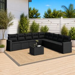 Practical 10-Piece Garden Sofa Set for Outdoor Use