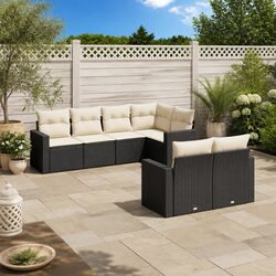 Practical 7 Piece Garden Sofa Set for Outdoor Use
