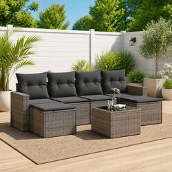 Practical 7 Piece Garden Sofa Set for Outdoor Gatherings