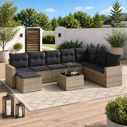 Practical 9 Piece Garden Sofa Set for Any Outdoor Area