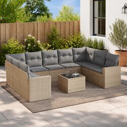 Practical 10-Piece Garden Sofa Set for Relaxation