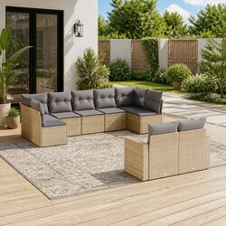 Versatile 9-Piece Garden Sofa Set for Outdoor Gatherings