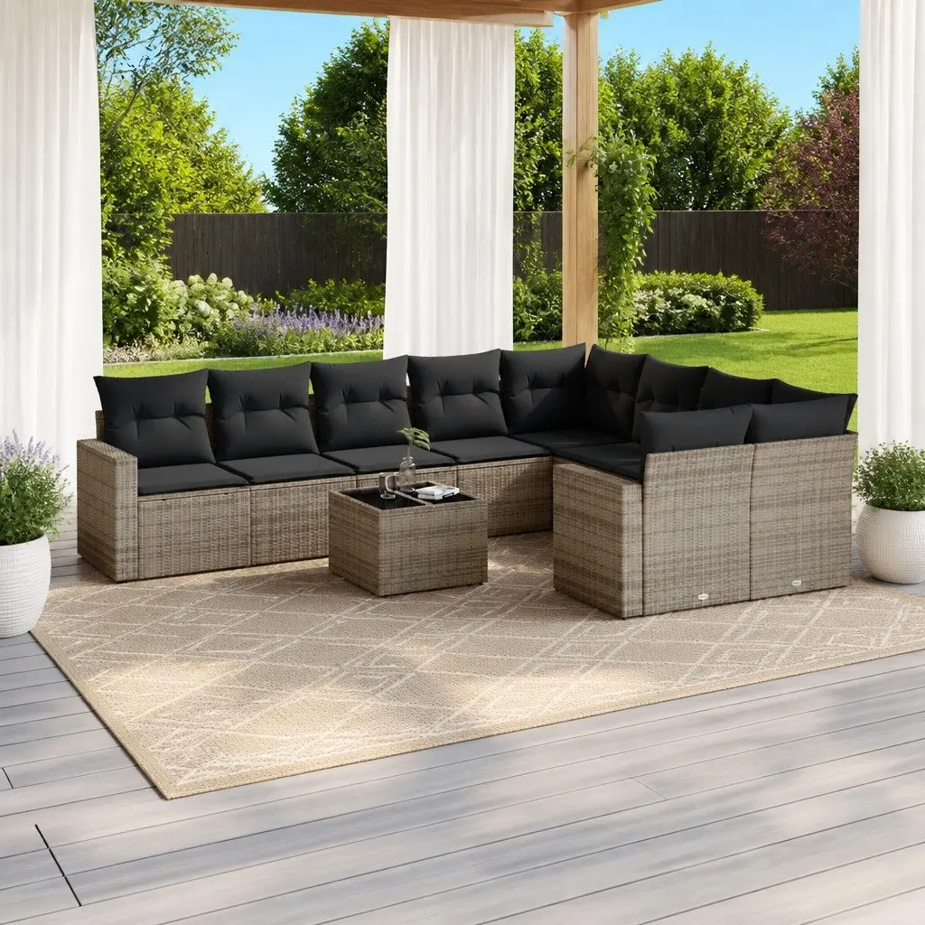 10 Piece Modular Garden Sofa Set for Patios