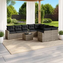 Practical 10 Piece Modular Garden Sofa Set for Patios