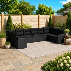 Ideal for Family Gatherings: 10-Piece Garden Sofa Set