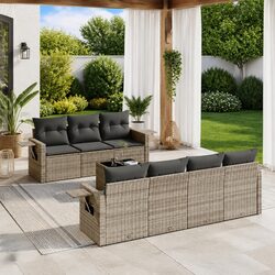 Practical 8-Piece Grey Patio Sofa Set for Any Home