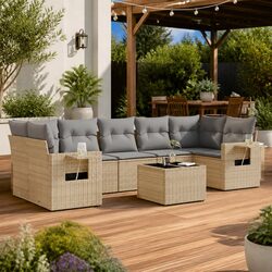 Practical 8 Piece Garden Sofa Set for All Outdoor Spaces