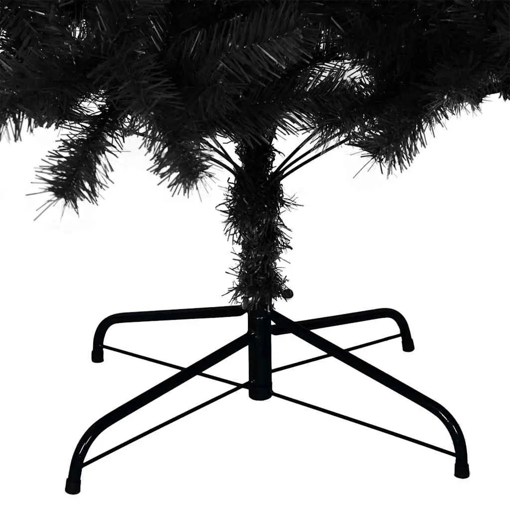 Black Artificial Christmas Tree PVC 180 cm Indoor Outdoor Seasonal Decoration