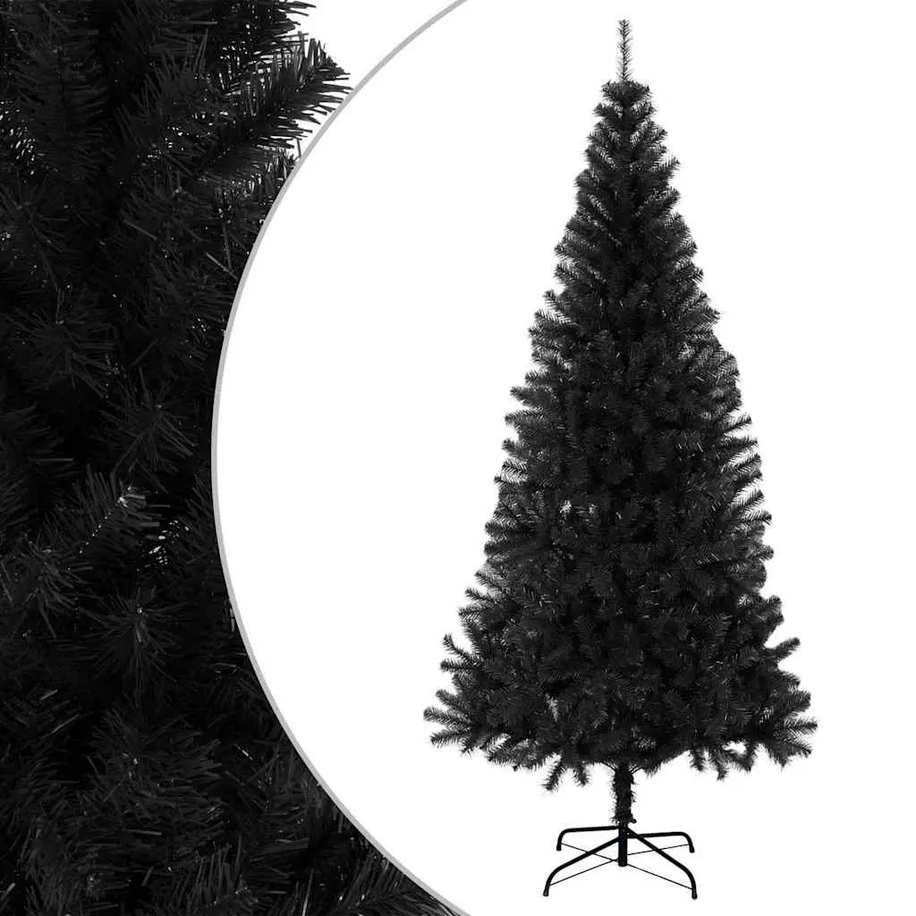 Black Artificial Christmas Tree 210cm PVC Holiday Decoration Indoor Outdoor