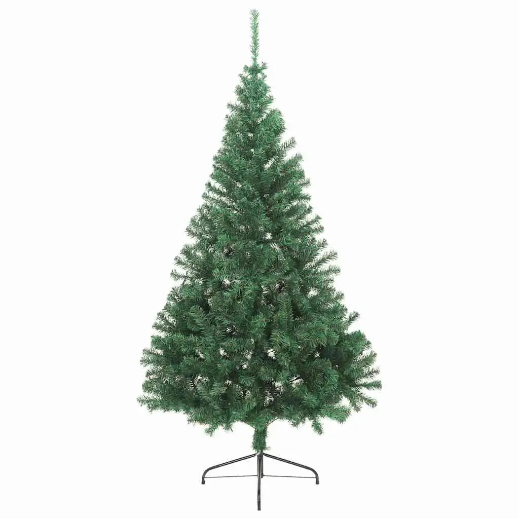 Half Christmas Tree Green 180cm Artificial PVC Seasonal Home Holiday Decoration