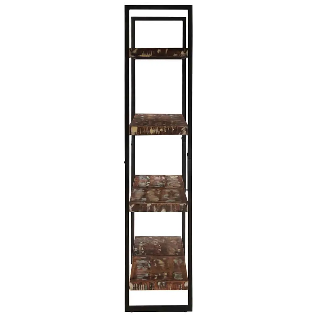 4 Tier Shelving Unit Industrial Style Reclaimed Wood 160x40x180 cm Multicolour Steel Frame