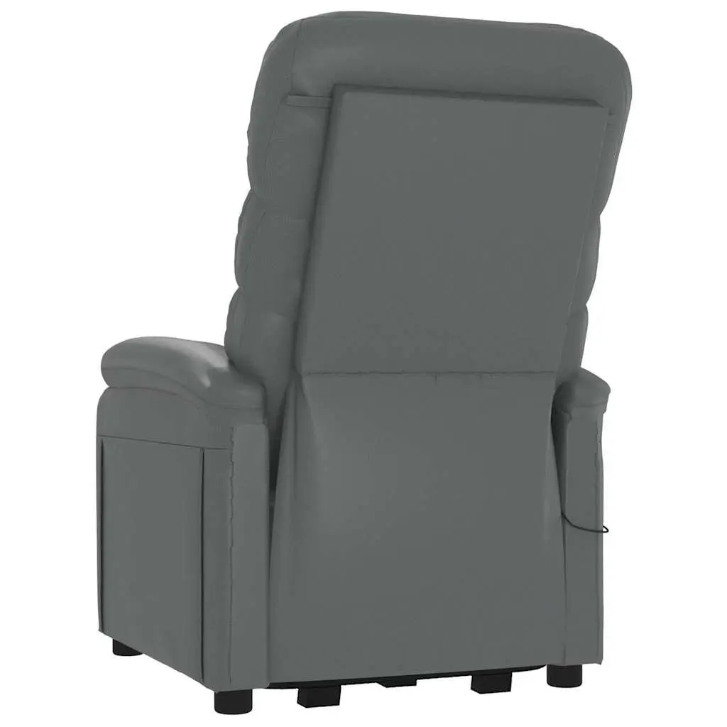 Stand Up Chair Electric Power Lift Recliner Armchair Anthracite Faux Leather